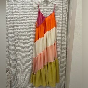 Colorful Striped Maxi Dress
